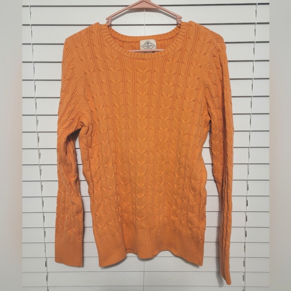 Orange Cable Knit Sweater